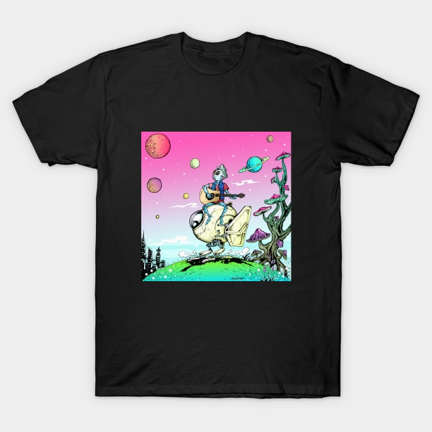 on a planet T-Shirt by Paundra